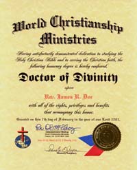 certificate of doctor