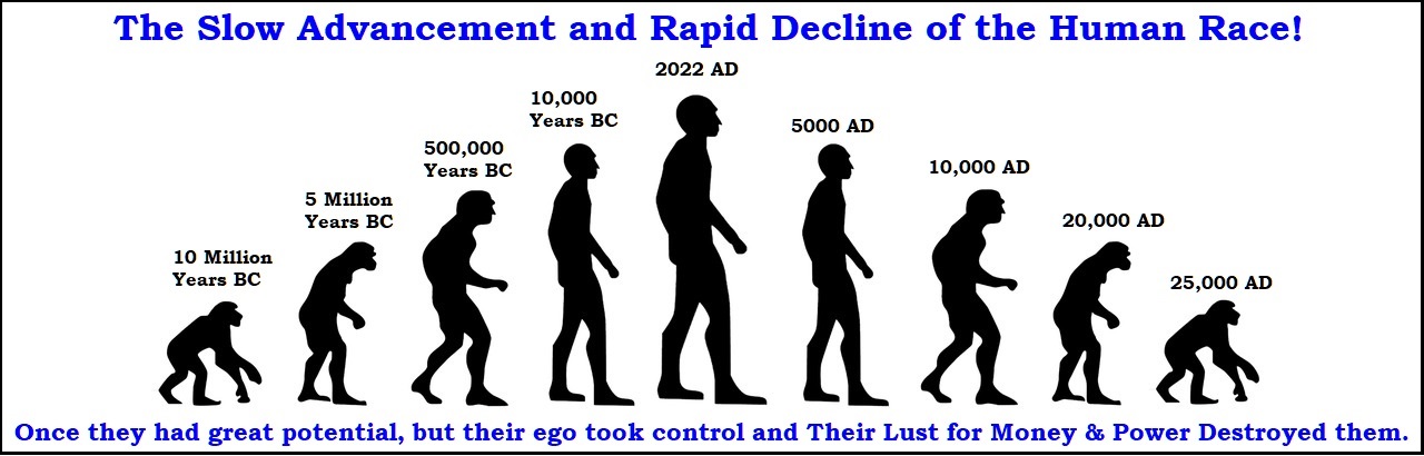 evolution and decline of humans