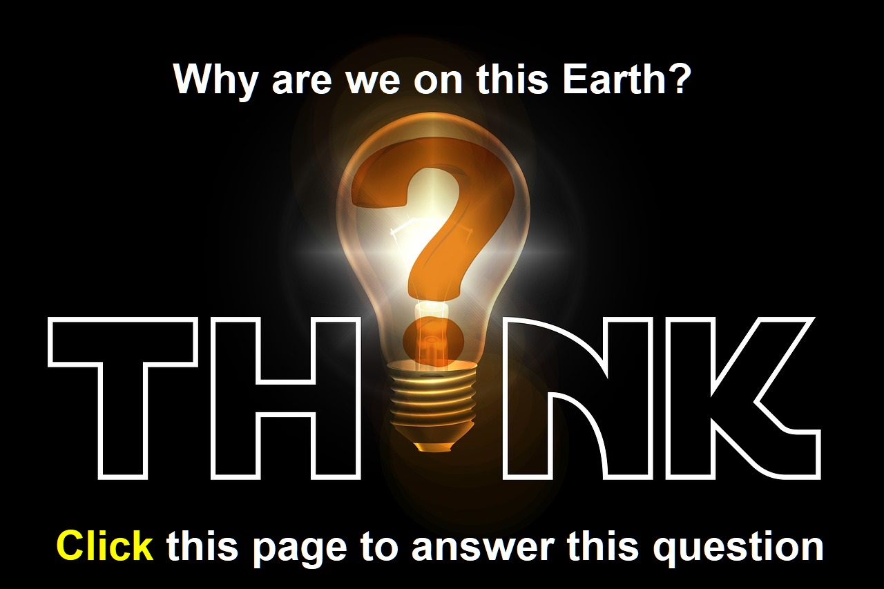 question reason for being on earth