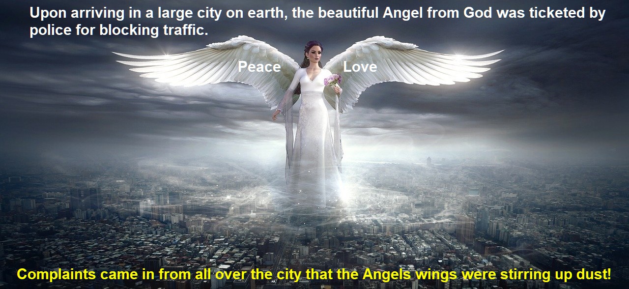 angel blocks traffic