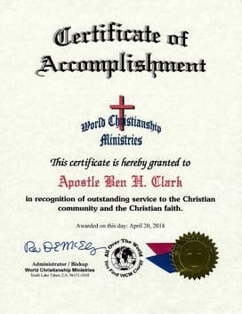 cert of accomplisment ivory