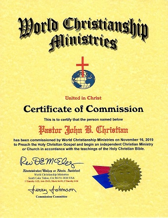 commission cert gold