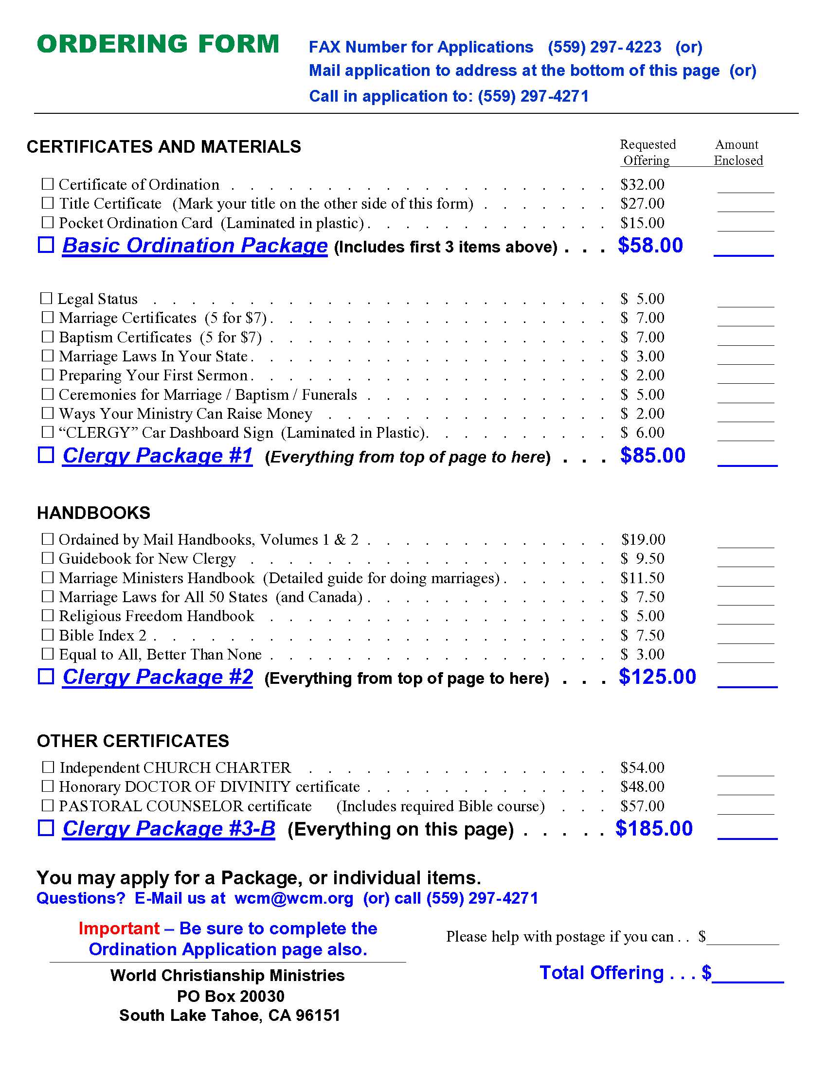 ordering form 100917