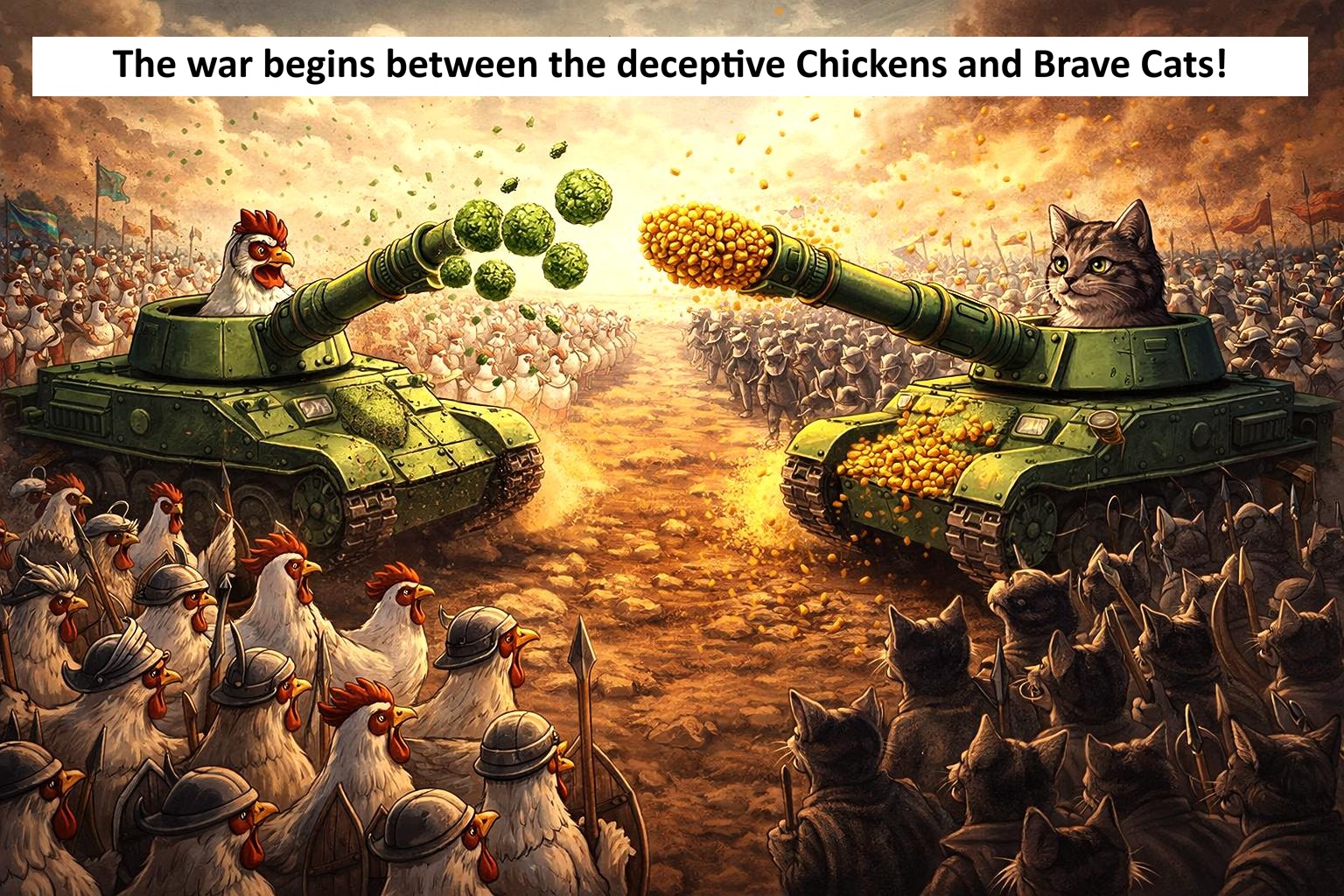 chicken cat war begins
