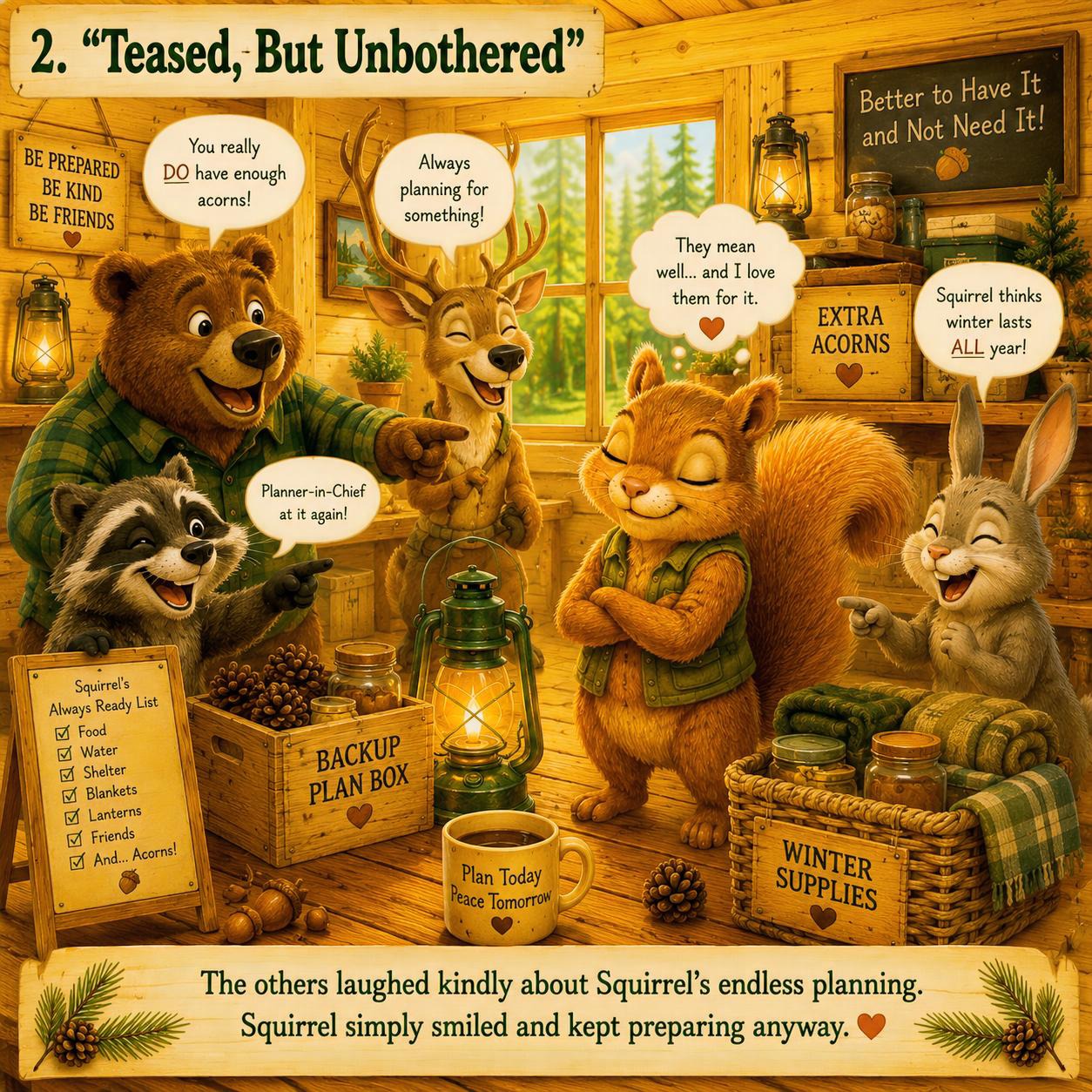 Squirrel
                friends drop by with comments