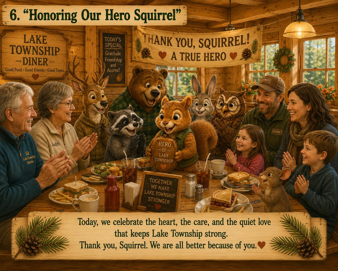 celebration and honor at the diner