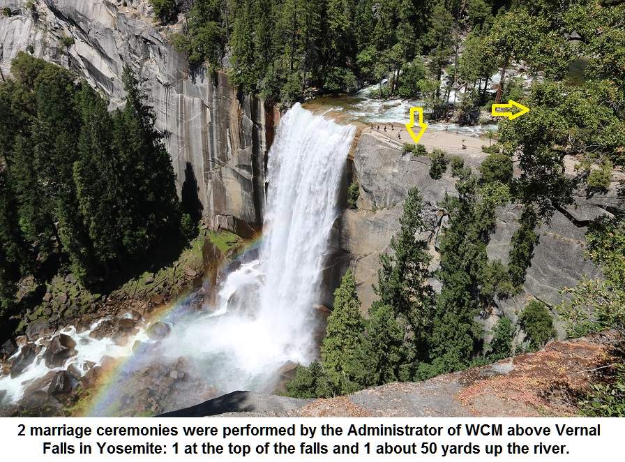 yosemite wedding locations vernal falls